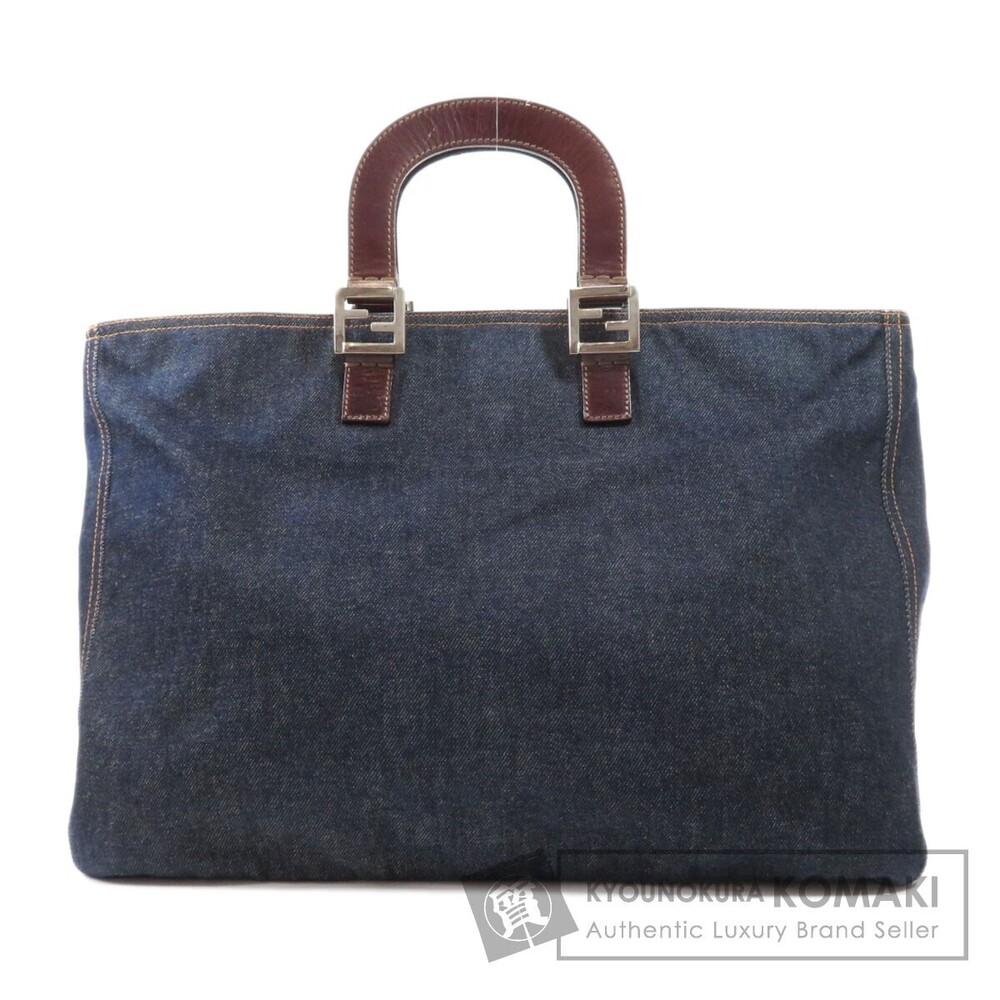 Fendi logo denim tote bag